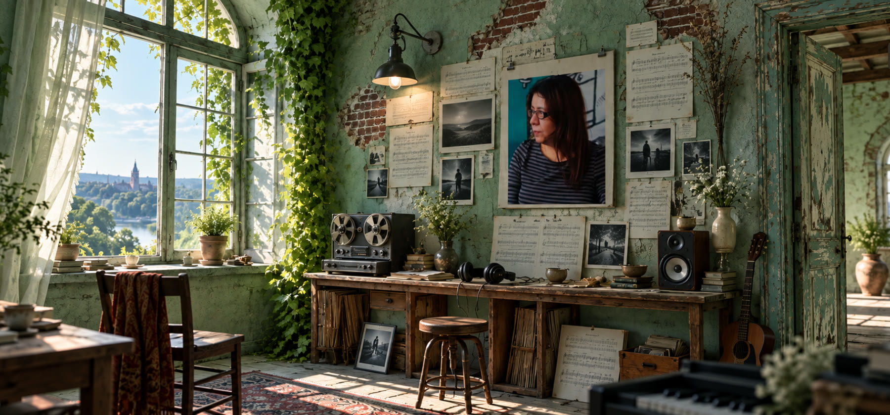Still from the first pilot artist's room